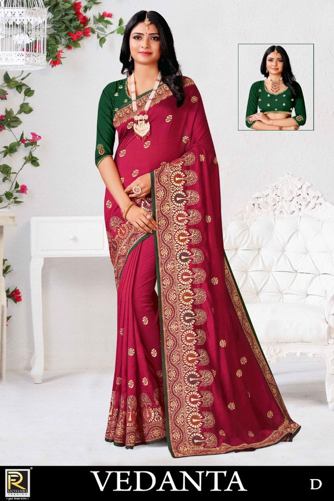 Ronisha Vedanta Festive Wear Wholesale Designer Art Silk Saree Catalog
